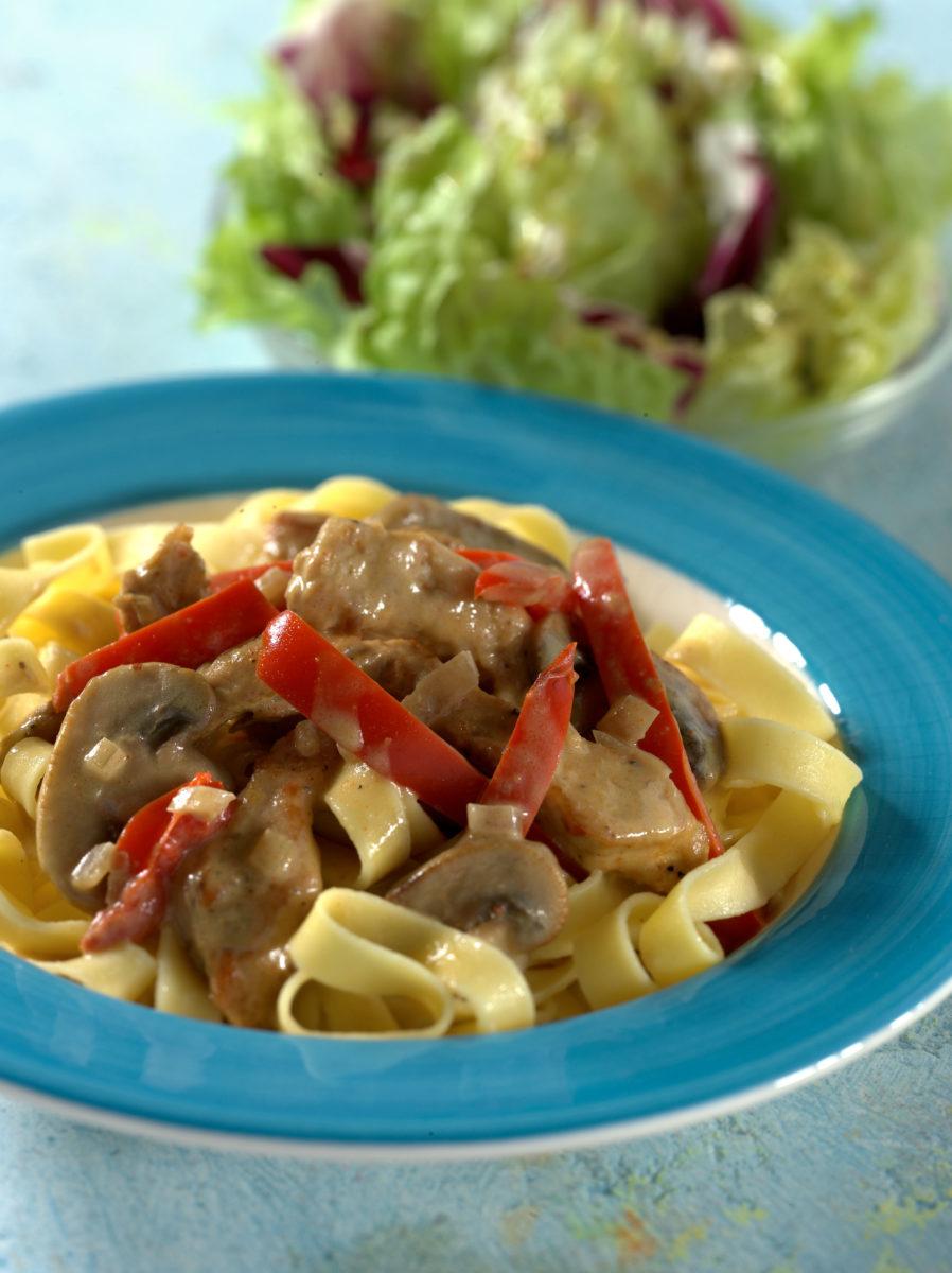 putengeschnetzeltes-mit-nudeln Putengeschnetzeltes mit Nudeln - BCM Diät Rezepte.ch
