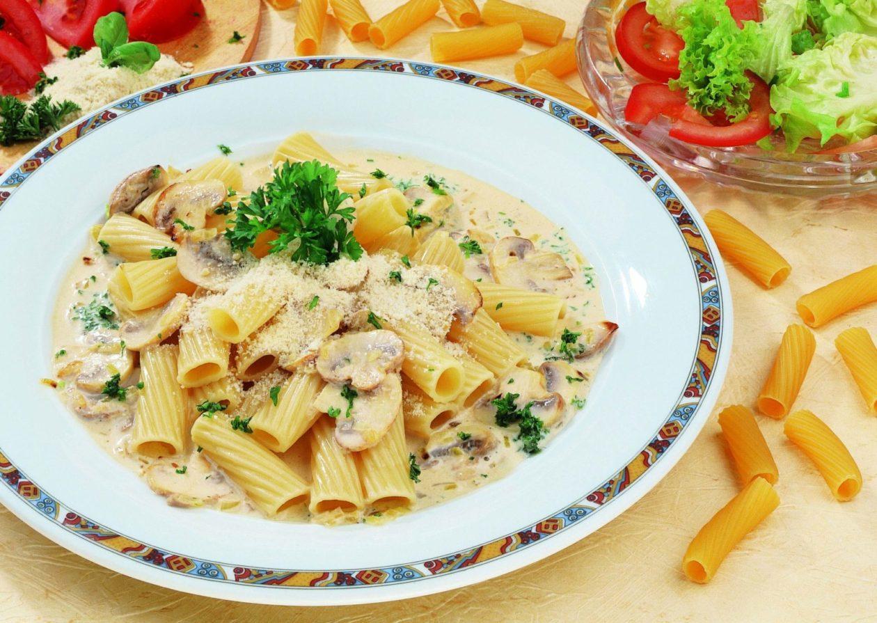 rigatoni-mit-pilzen Rigatoni mit Pilzen - BCM Diät Rezepte.ch