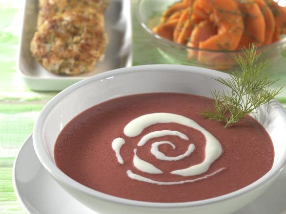 21_rote-betesuppe_zander Rote Bete-Kartoffelsuppe mit Zanderfrikadellen - BCM Diät Rezepte.ch