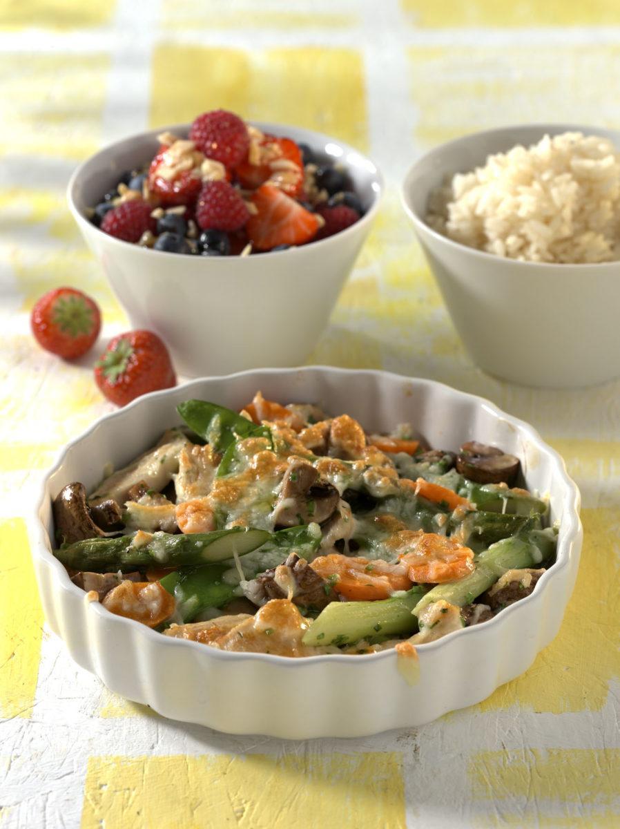 gratiniertes-marktgemuese-mit-haehnchenbrust Gratiniertes Marktgemüse mit Hähnchenbrust - BCM Diät Rezepte.ch
